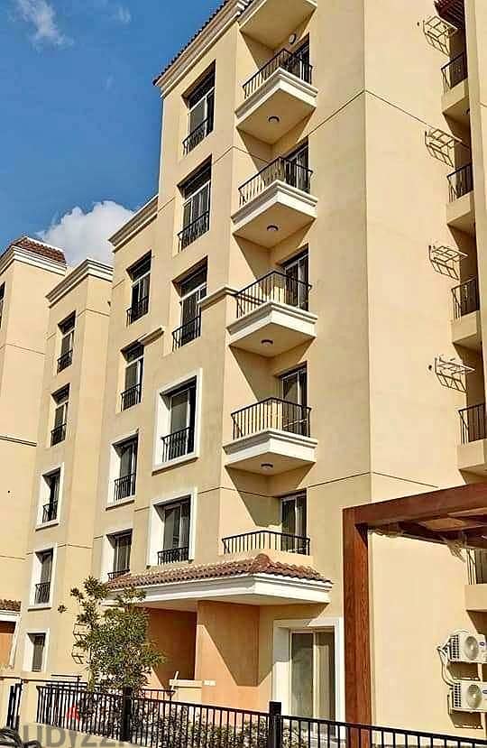 A luxury apartment for sale at a 42% discount, with the best division and a distinctive view, inside Sarai Compound, minutes away from the Fi 9