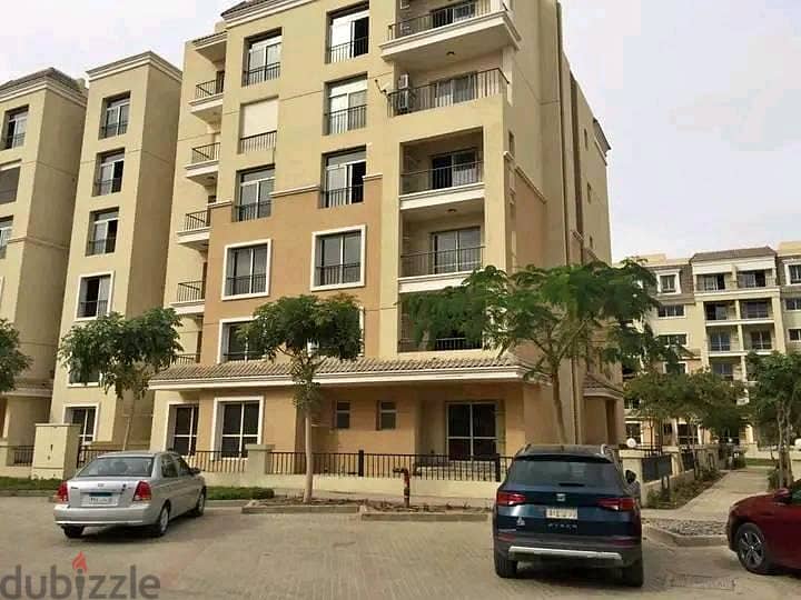 A luxury apartment for sale at a 42% discount, with the best division and a distinctive view, inside Sarai Compound, minutes away from the Fi 11