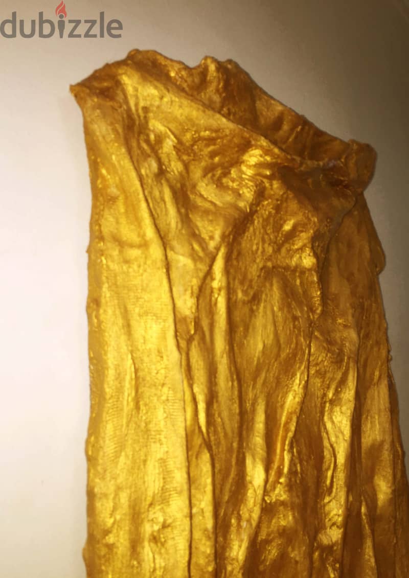 Handmade GOLD 3d textured wall canvas 55 x 75 3