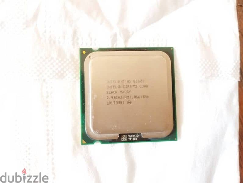 للبيع: معالج Intel fan + intel Core 2 Quad Q6600 cash 8 + فان 4