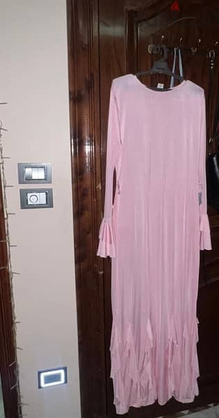 pink ruffle dress - فستان بينك 1