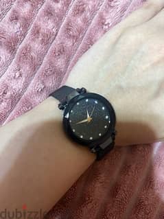black glitter watch 0