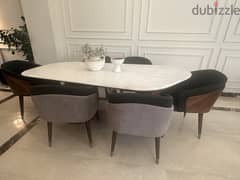 Marble top dining table ( six seaters)
