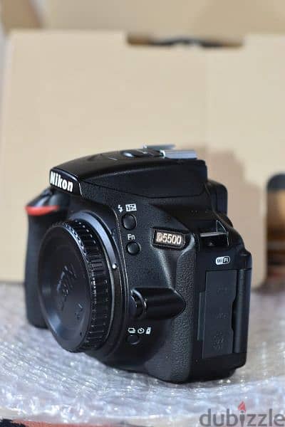 Nikon D5500 camera with godox ringflash 8
