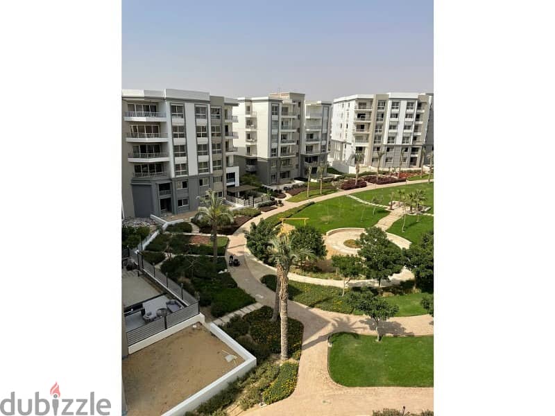 Apartment with garden for sale 75m view landscape with down payment and installments in Hyde Park Fifth Settlement 1