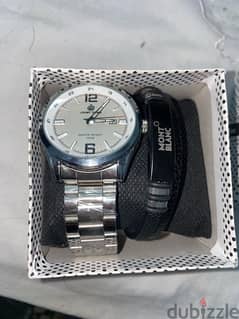 new stainless steel watch with braclet 0