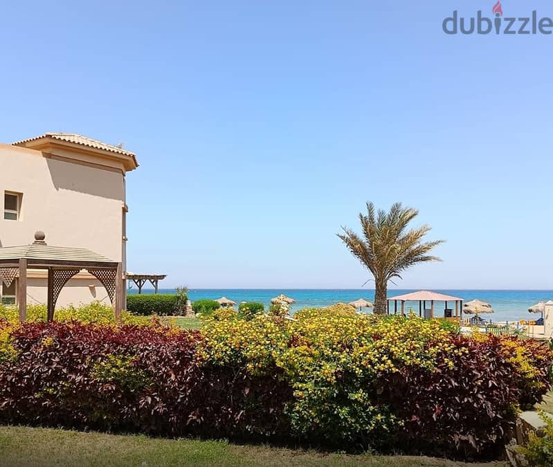 Immediate receipt of a furnished chalet in Ain Sokhna, the village, two rooms directly on the sea, with the longest number of years in installments, 10