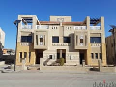 For sale a distinctive twin house   in Green 4 Compound, next to Palm Hills.  Buildings 252 m 0