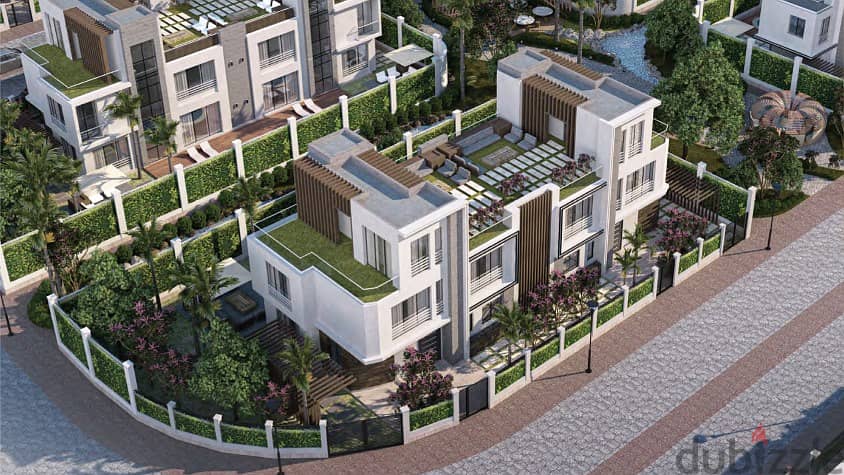 A villa is cheaper than the price of an apartment with the highest discount rate for installments behind the Mall of Arabia in Park Valley Compound 1