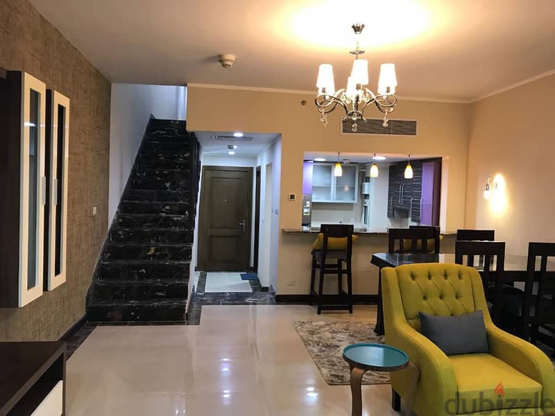 Furnished Duplex 2rooms for rent in Porto New Cairo Compound 3