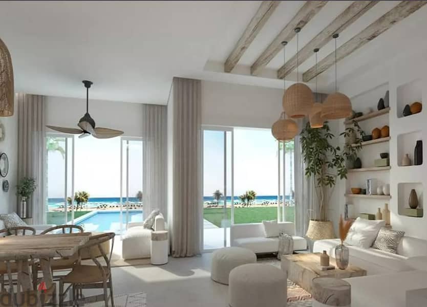 In the best location in Sea Shore, own a beach chalet with a view directly on the sea, with the lowest down payment and the best installment system 1