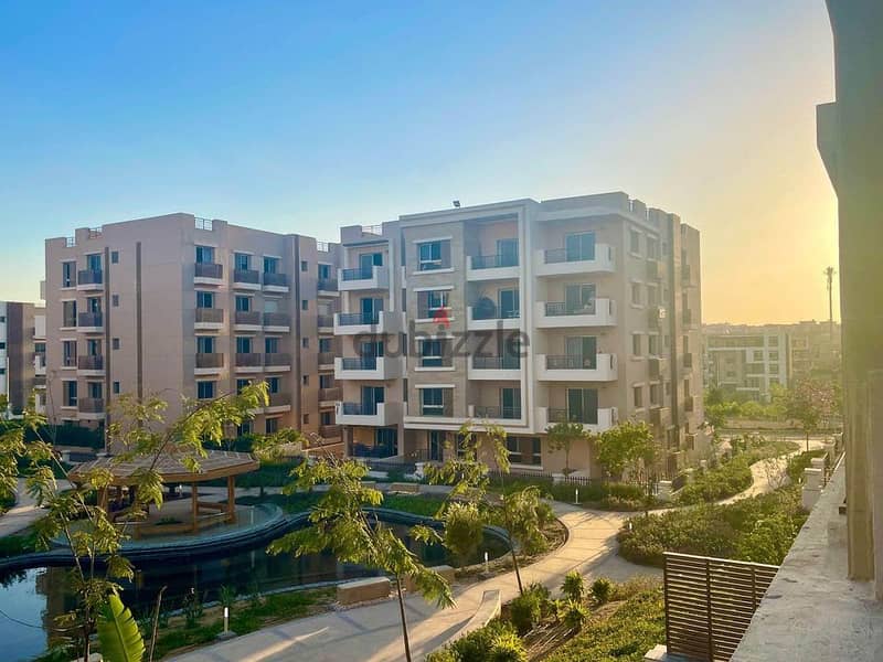 Luxurious Apartment for sale, 137 sqm + Private Garden with a very distinctive landscape view in front of Cairo International Airport, available on in 4