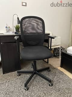كرسي مكتب من ايكيا بمساند ذراعين أسود | ‏IKEA FLINTAN Chair