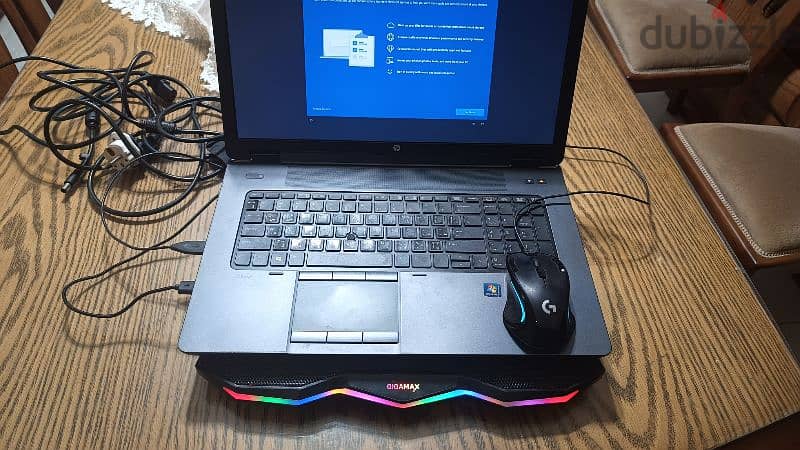 HP Zbook 17 G2 + Gigamax cooler + logitech mouse 6