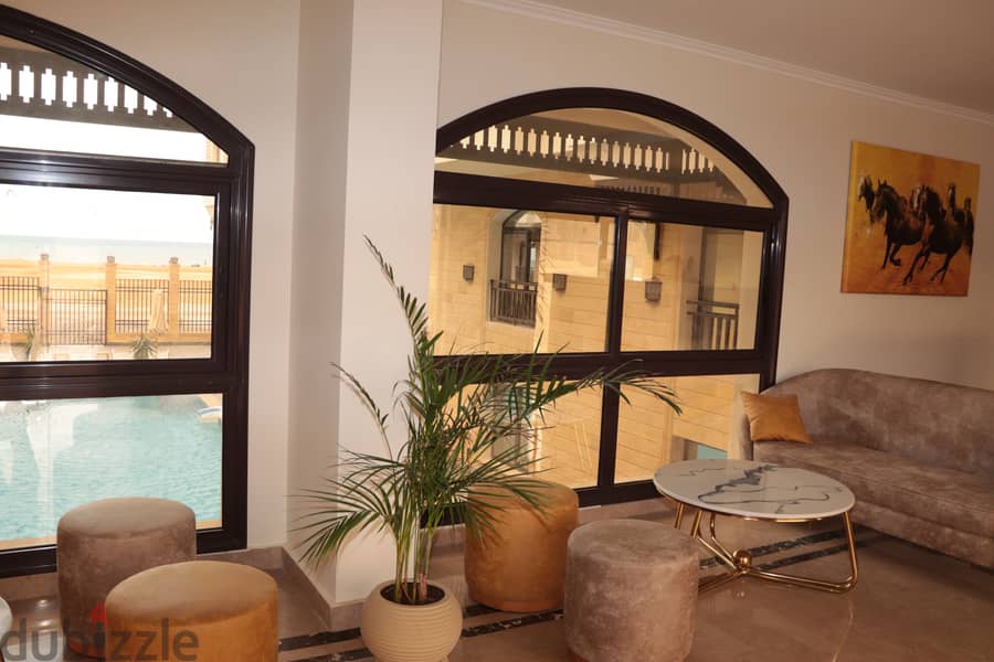 A unique apartment with a prime location in Hurghada and the highest investment , overlooking the pool 11