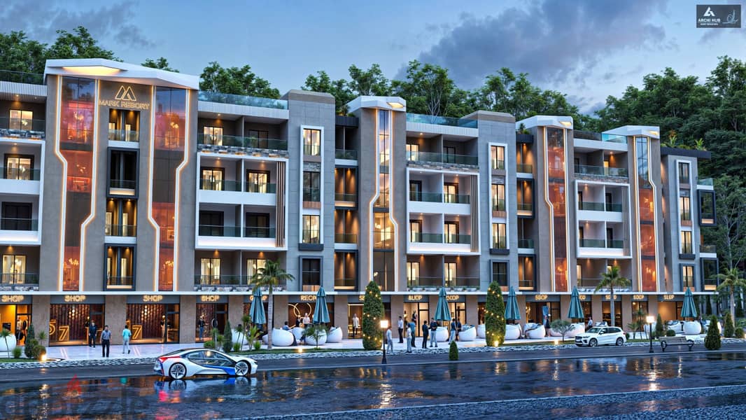 Own your apartment in a quiet location in Hurghada, overlooking the Tourist walk , with high investment 16