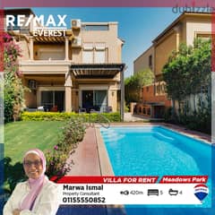 Luxury Villa For Rent With Pool In Meadows Park - ElSheikh Zayed