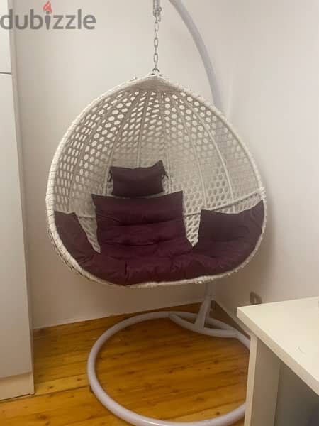 hanging chair purple 1