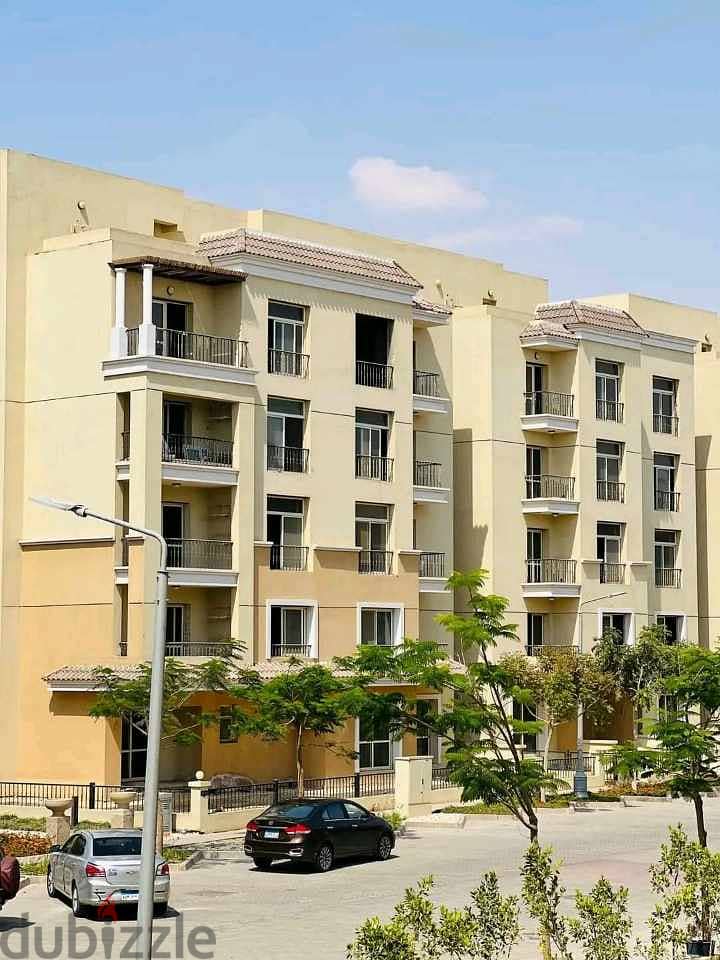With a special discount on cash, 42% Apartment for sale With garden In minutes for the fifth Settlement in Compound Sarai 1