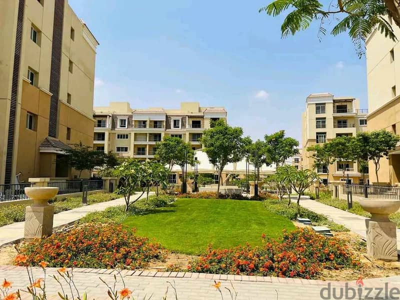 With a special discount on cash, 42% Apartment for sale With garden In minutes for the fifth Settlement in Compound Sarai 2