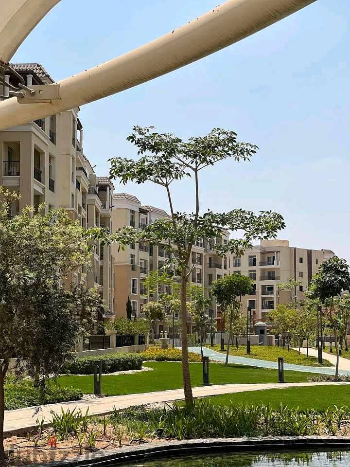 With a special discount on cash, 42% Apartment for sale With garden In minutes for the fifth Settlement in Compound Sarai 4