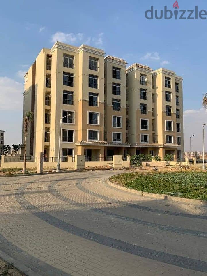 Apartment for sale, 147 sqm + garden, 122 sqm, open view in sarai new cairo 2