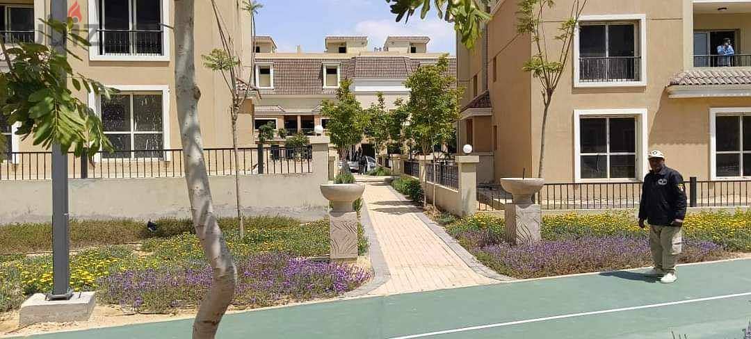 Apartment for sale, 147 sqm + garden, 122 sqm, open view in sarai new cairo 5