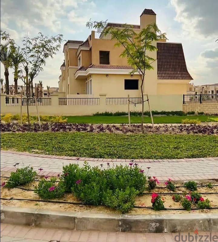 For sale, villa with a bahri garden in Sarai New Cairo, next to Madinaty and in front of Al Shorouk 4