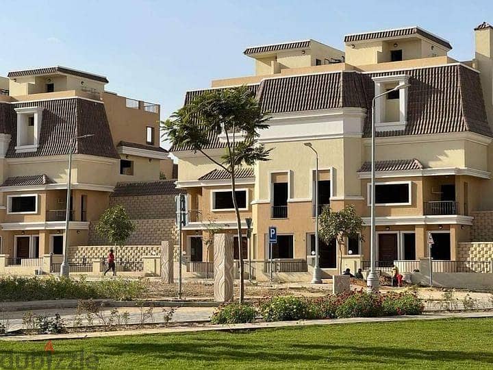 For sale, villa with a bahri garden in Sarai New Cairo, next to Madinaty and in front of Al Shorouk 15
