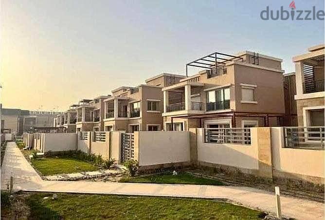 For sale, 155 sqm villa in Taj City, directly in front of the airport in the First Settlement and in front of Al-Rehab 7