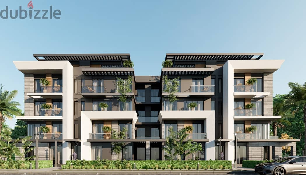 مدينه المستقبل - Apartment for sale 180m with a garden 61m swimming pool view in a compound in Mostakbal City - 1