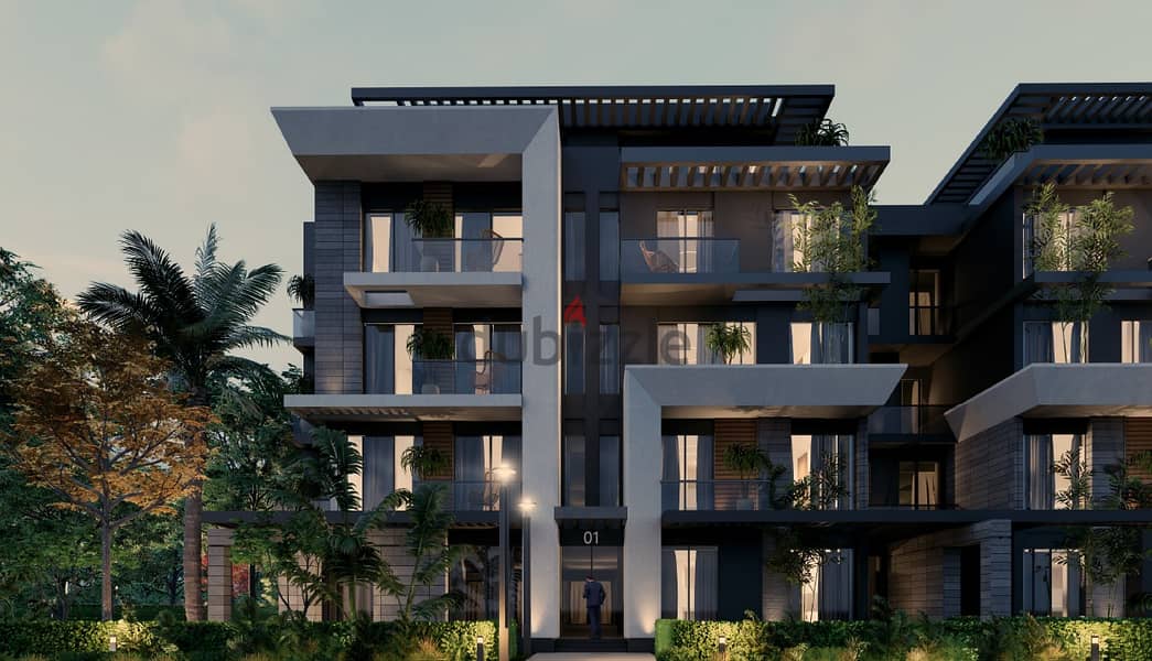 مدينه المستقبل - Apartment for sale 180m with a garden 61m swimming pool view in a compound in Mostakbal City - 2