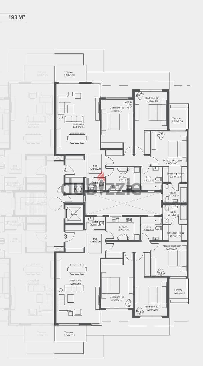Hyde Park  New Cairo      Apartment for sale    bua: 192m² 2