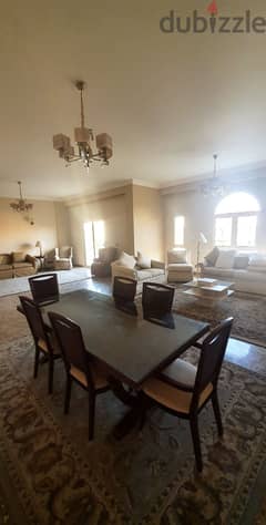 Apartment 450m for rent fully finished and furnished with AC`S, kitchen and kitchen appliances in Cairo West Golf New Cairo - كايرو ويست جولف التجمع