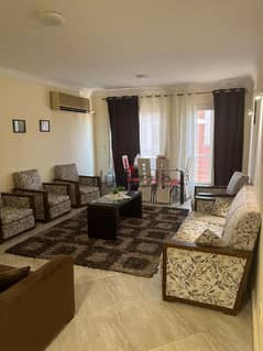 Apartment for rent 130 sqm, fully finished, air conditioners, kitchen and kitchen units in Dar Misr Kronfel, Fifth Settlement - دار مصر القرنفل التجمع