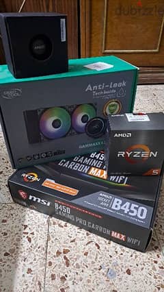 Ryzen 5 5600x with cooler and box . 0