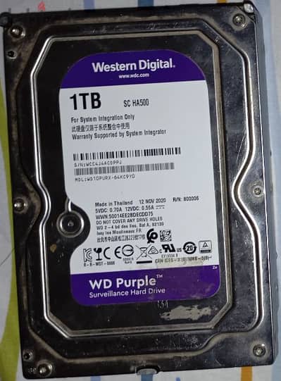 HDD 1T Wetern digital