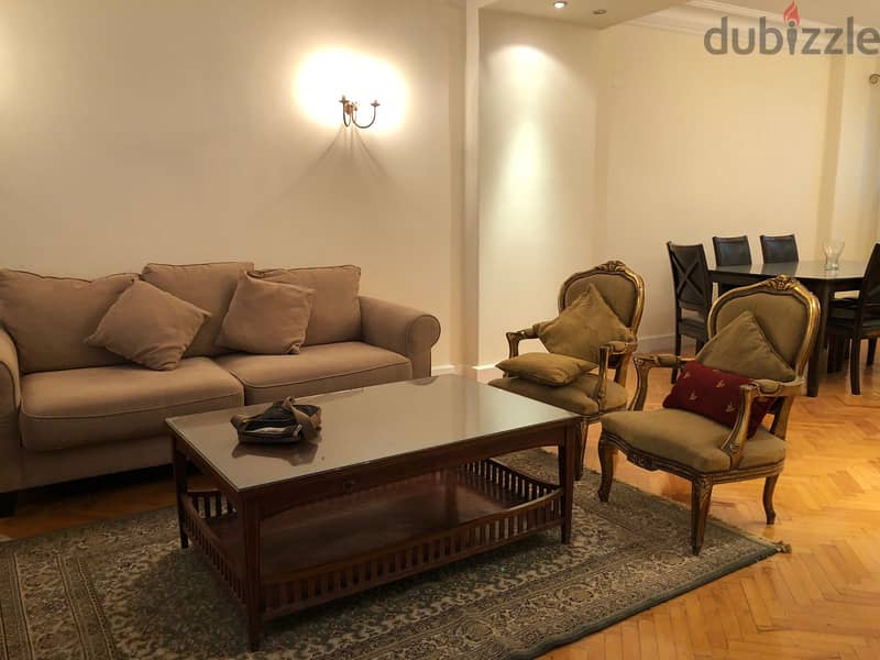 Furnished 2-bedroom apartment for rent in Zamalek, Ibn Zenki Street 6