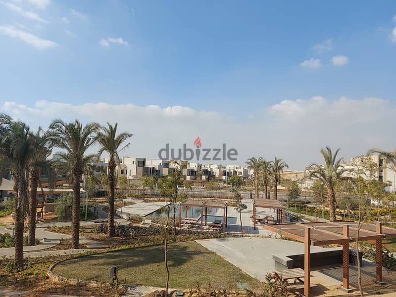Apartment 116m + garden 60m for sale in Palm Hills, New Cairo, fully finished ultra super luxury Prime Location & VIEW Lagoon Direct 1