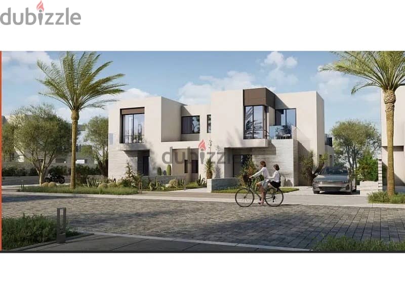 For sale, middle townhouse, 221 meters, fully finished, with the best view, in installments, in Zed East, Fifth Settlement 7