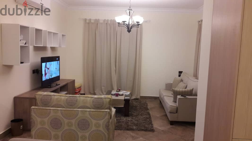 For Rent Furnished Apartment With Garden in Compound Lake View 6