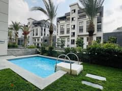 Duplex with Privet Pool For sale Ready to Move High End fully finished with AC's & Kitchen  Ground floor & 1st Trio Gardens New Cairo Fifth settlement