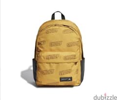 ADIDAS  Classic Brand Love Graphic Print Backpack- Yellow