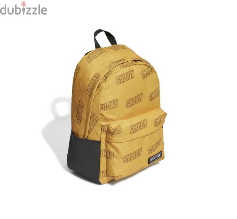 حقيبة اديدس  ADIDAS  Classic Brand Love Graphic Print Backpack- Yellow 1