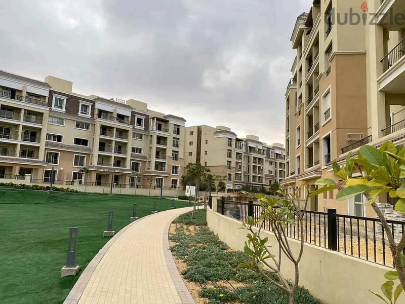 With a down payment of 600,000, a 121 sqm apartment for sale in Sarai Compound, next to Madinaty 8