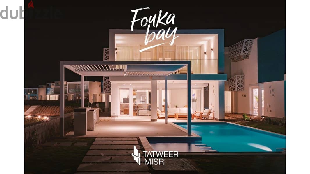 In installments over 10 years in Fouka Bay, Tatweer Misr, I own a 95-meter chalet with a panoramic view over the lagoon, with only 5% down payment. 5