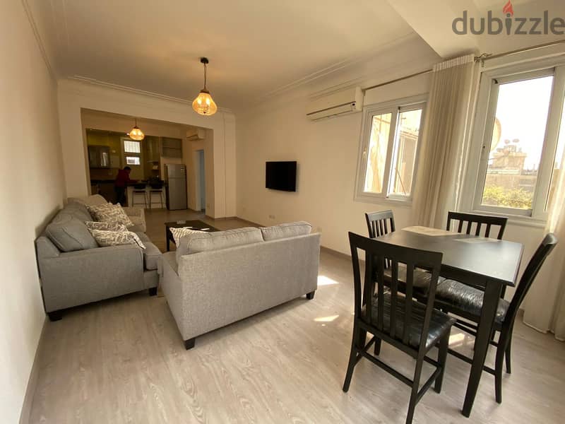 Furnished 2-bedroom apartment for rent in Zamalek, Shagaret El Dor Street 4