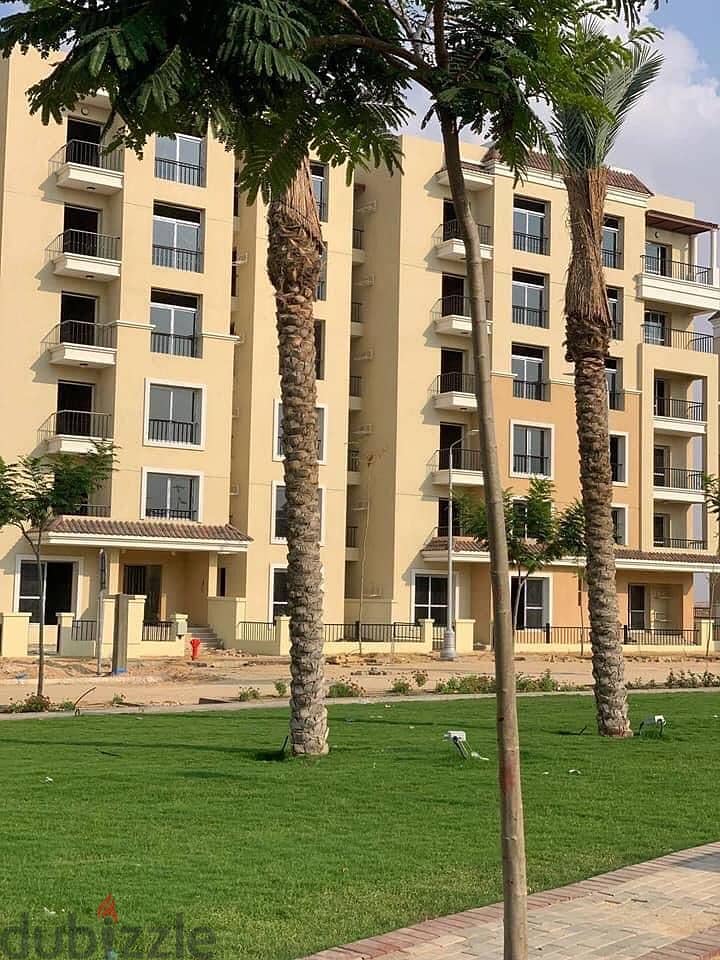 Apartment with garden for sale in 4M in Saray Compound by Madint Misr, next to Madinaty 6