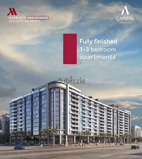 76 sqm apartment for sale, 30% discount, fully finished, in Al-Thawra Street, in front of Dar Al-Ashara, next to City Stars, Marriott Residences Helio 6