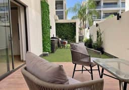 An apartment with a distinctive garden for sale at a very special block price in front of Cairo Airport with a huge discount on cash payment of 42% 0